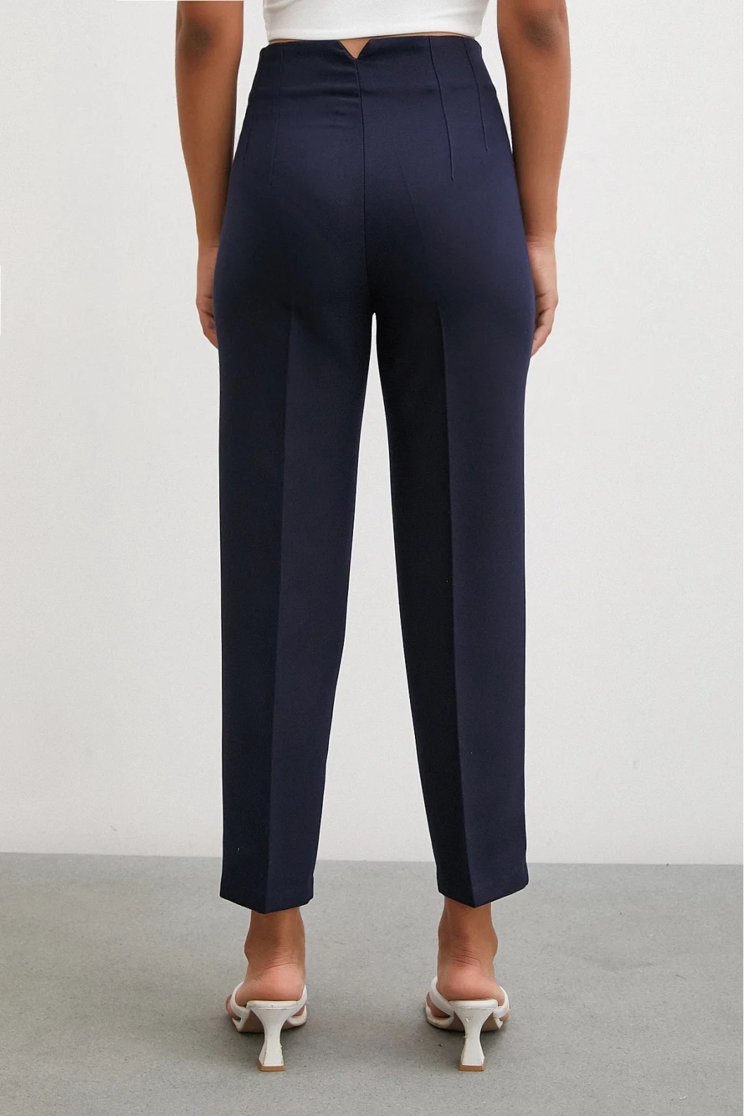 Skinny Stoffhose Blau