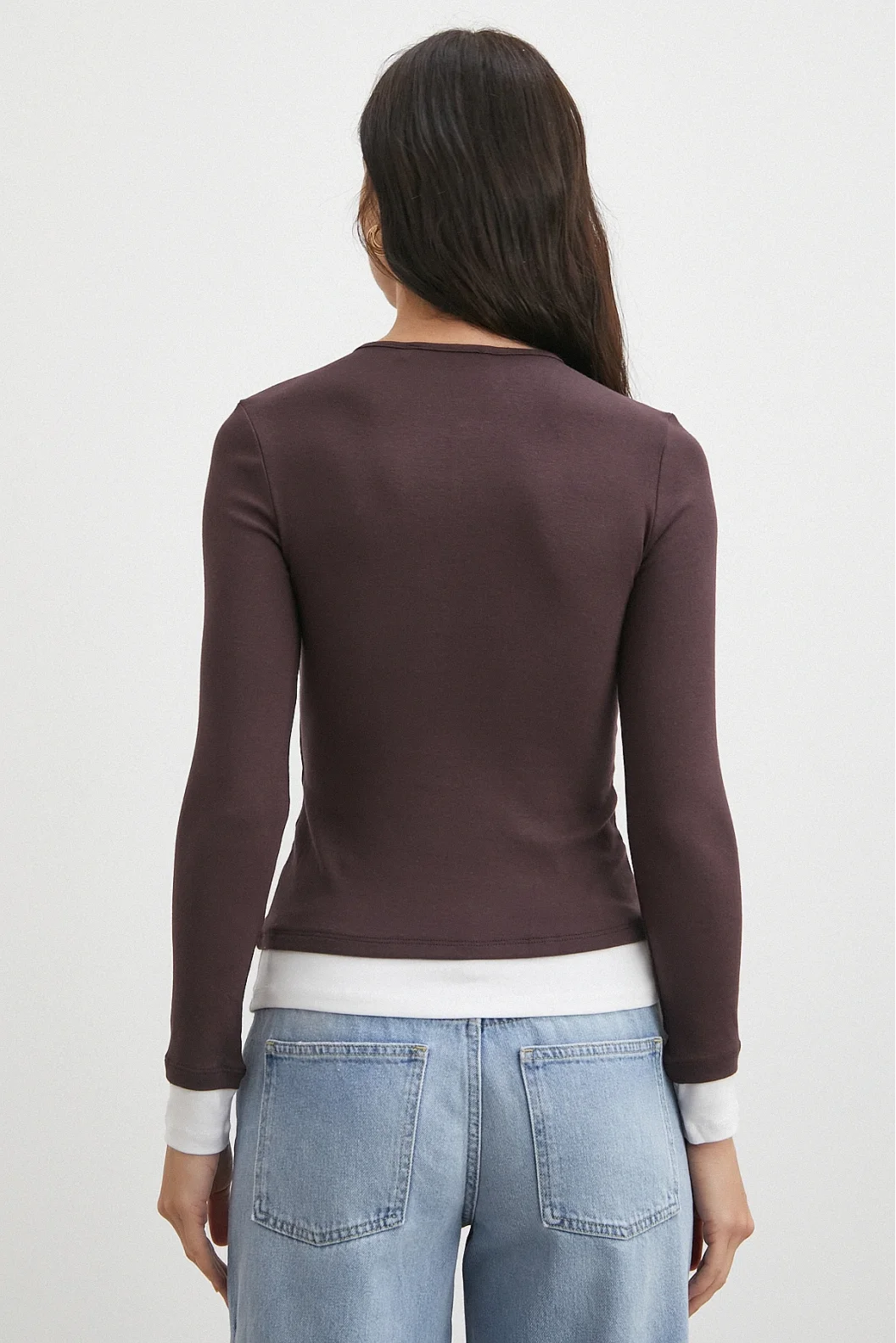 Garnili Çıtçıtlı Bluz Bordo