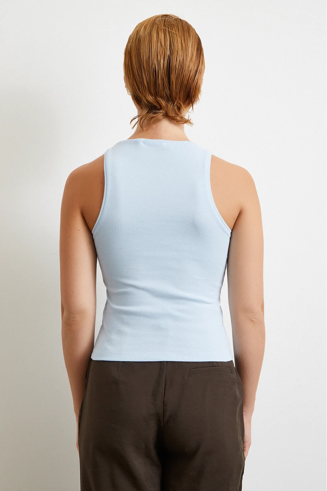 Basic Crop Top Mavi