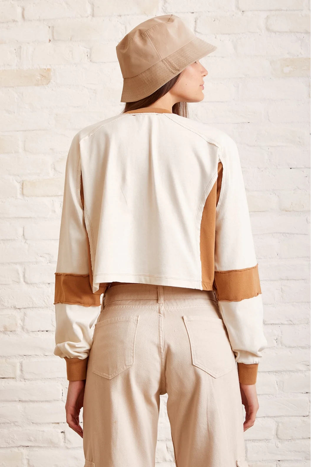 Double Color Oversize Sweatshirt White