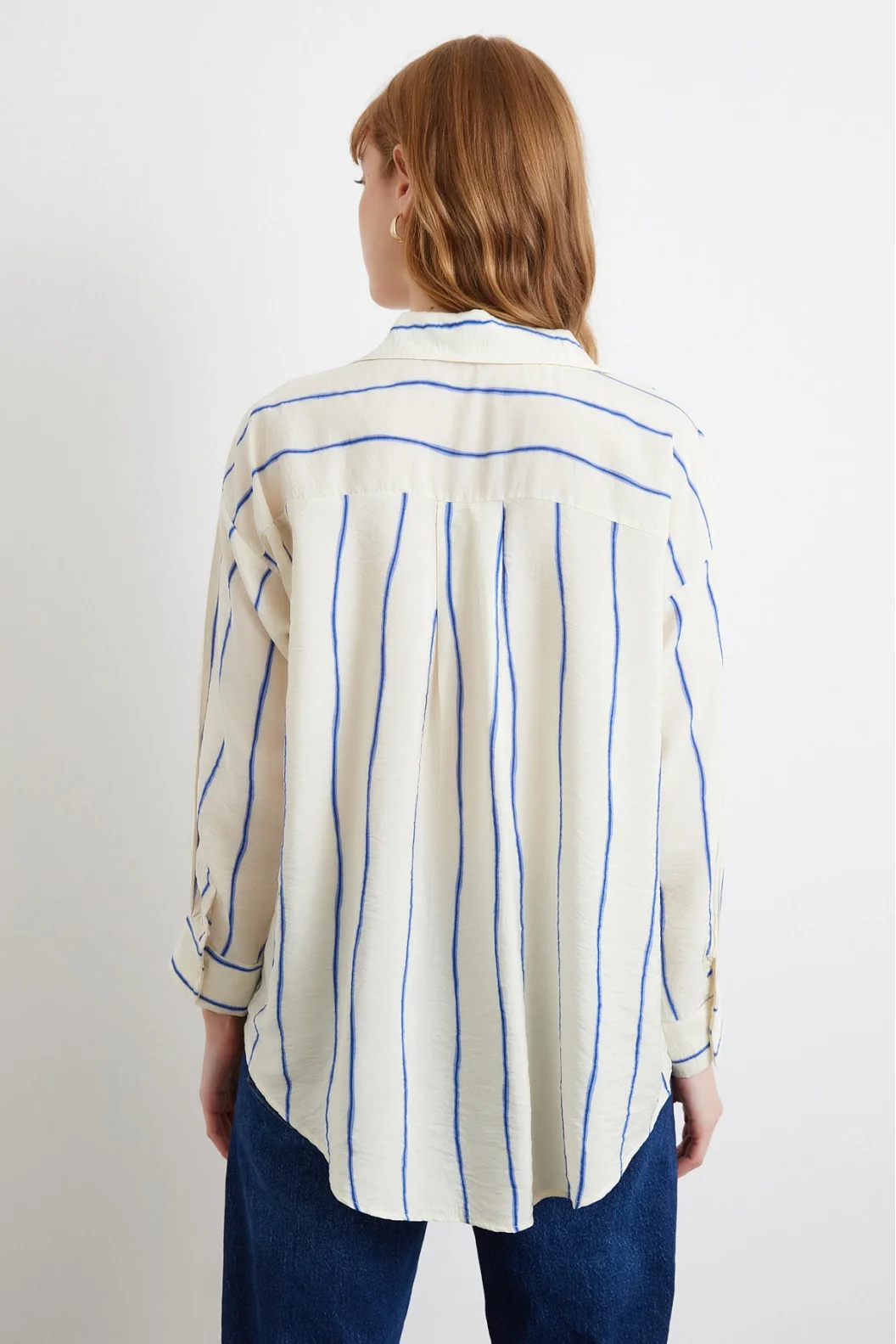 Gestreifte Modaleinsatzbluse Saks