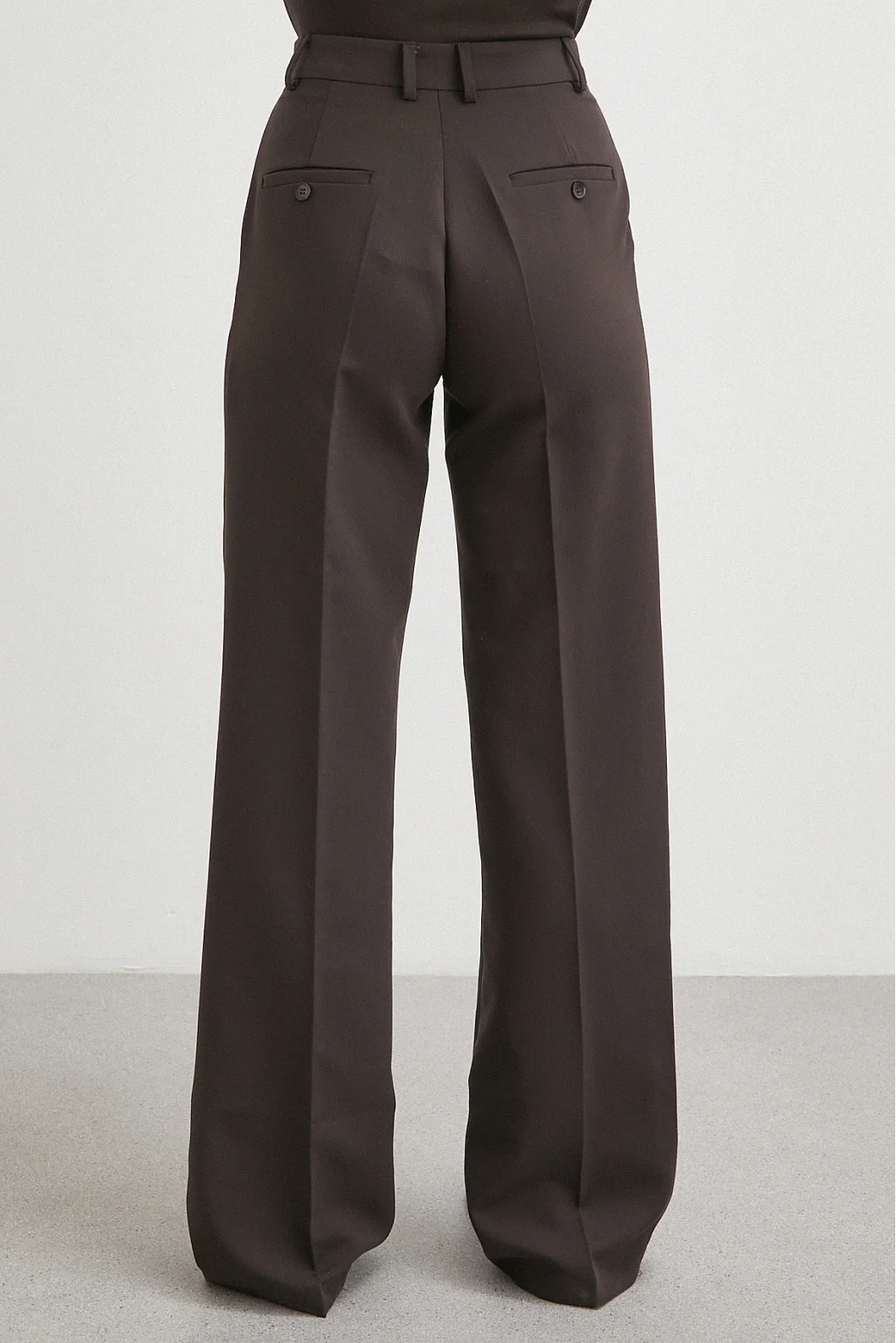 Yüksek Bel Klasik Pantolon Kahve