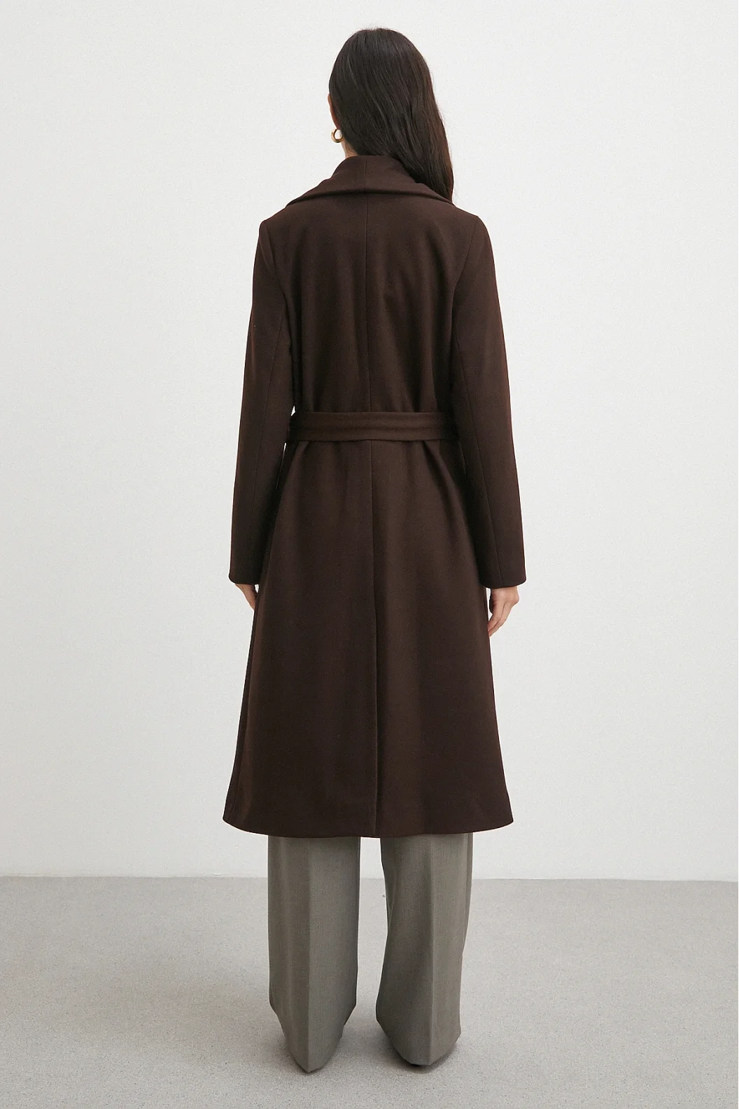 Kuşaklı Kaşe Kaban Kahve