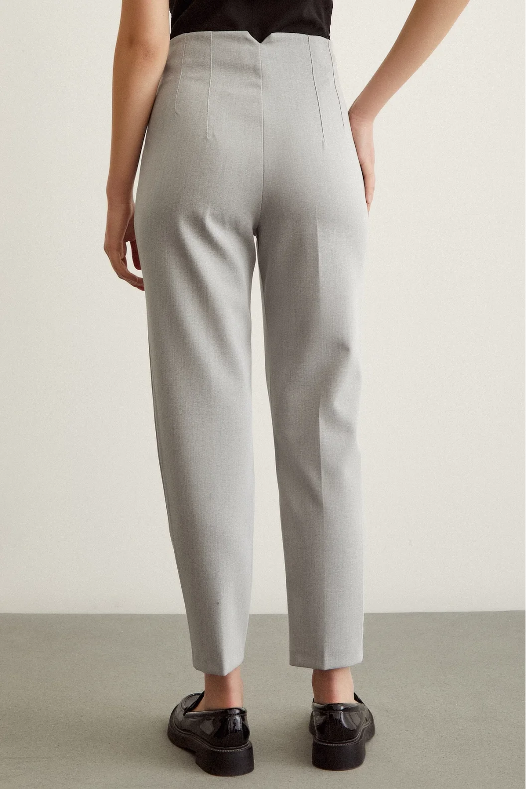 Skinny Stoffhose Grau