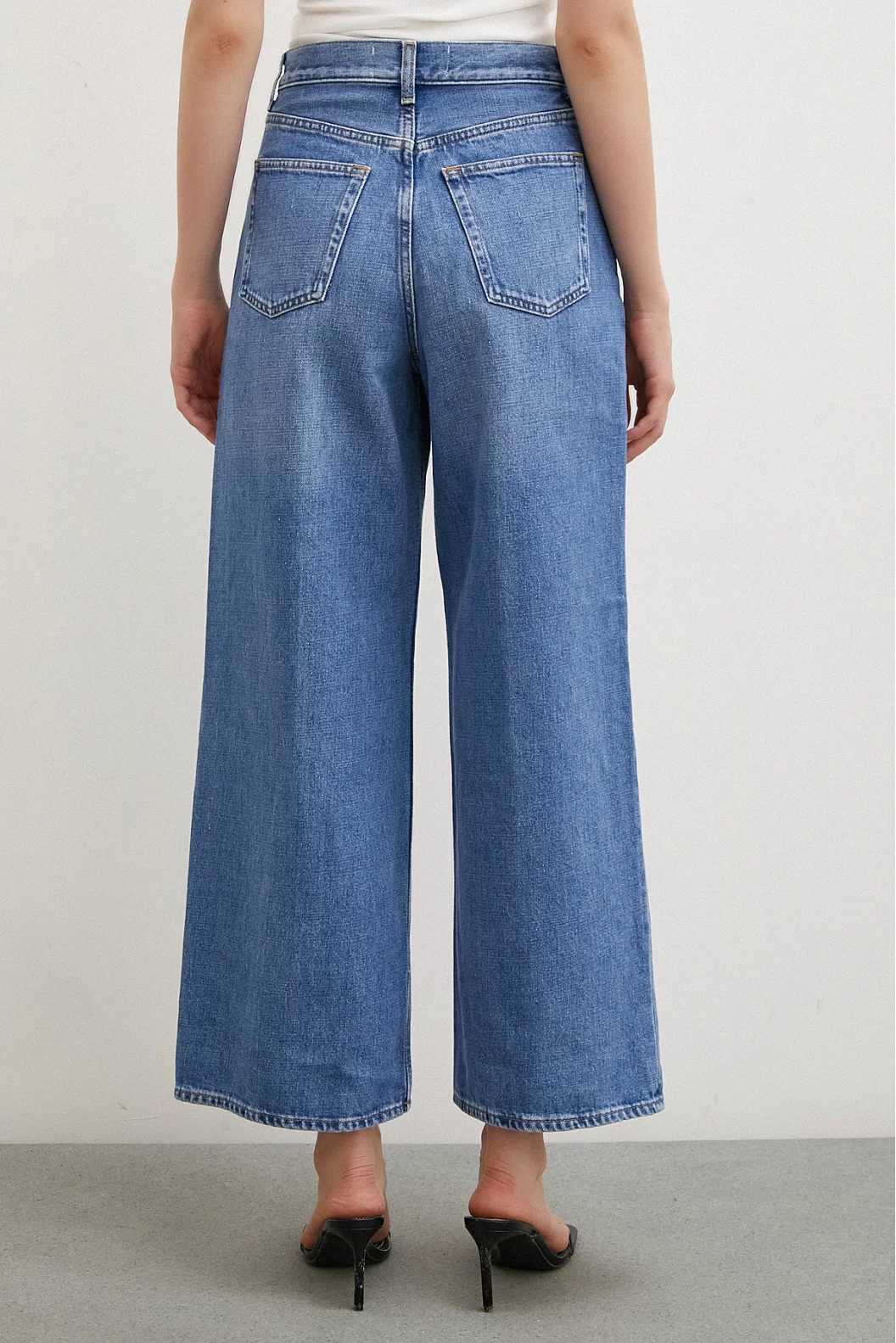 High Rise Wide Leg Slouchy Jeans Blue