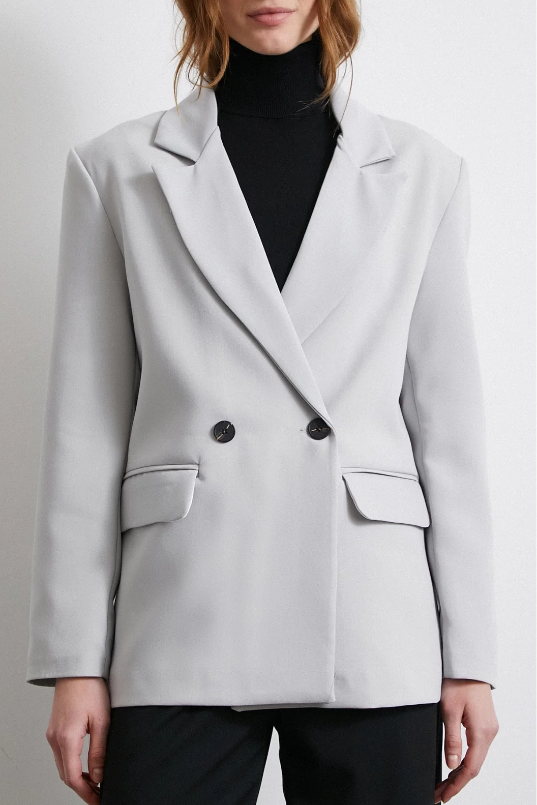 Klassische Poliviskon Jacke Grau
