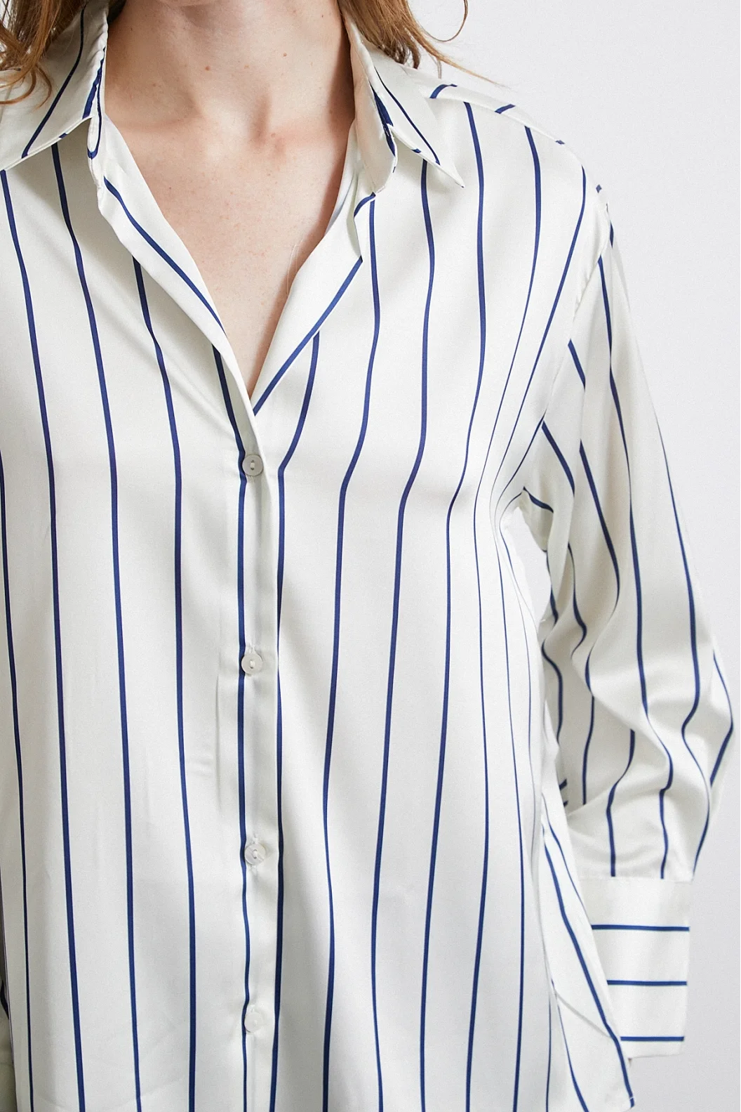 Zartes Chiffonbluse in Ecru