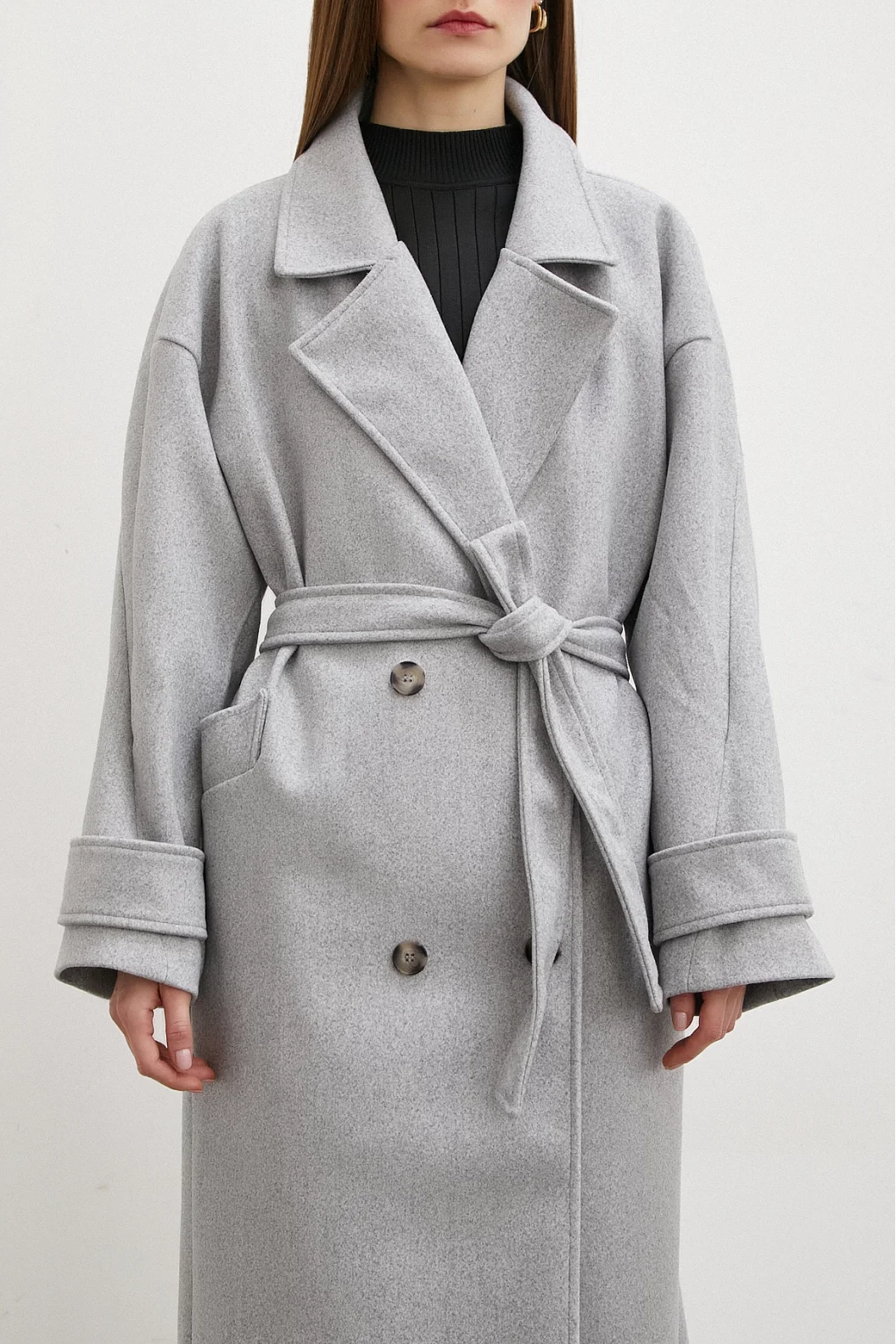 Coat with Arm Detail Grey