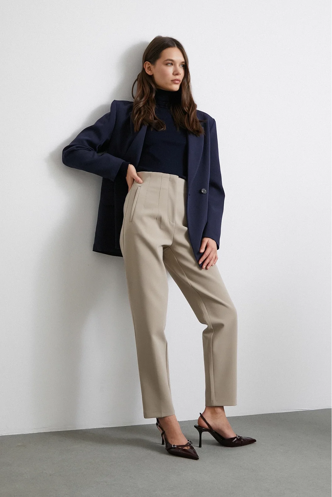 Skinny Stoffhose Marder