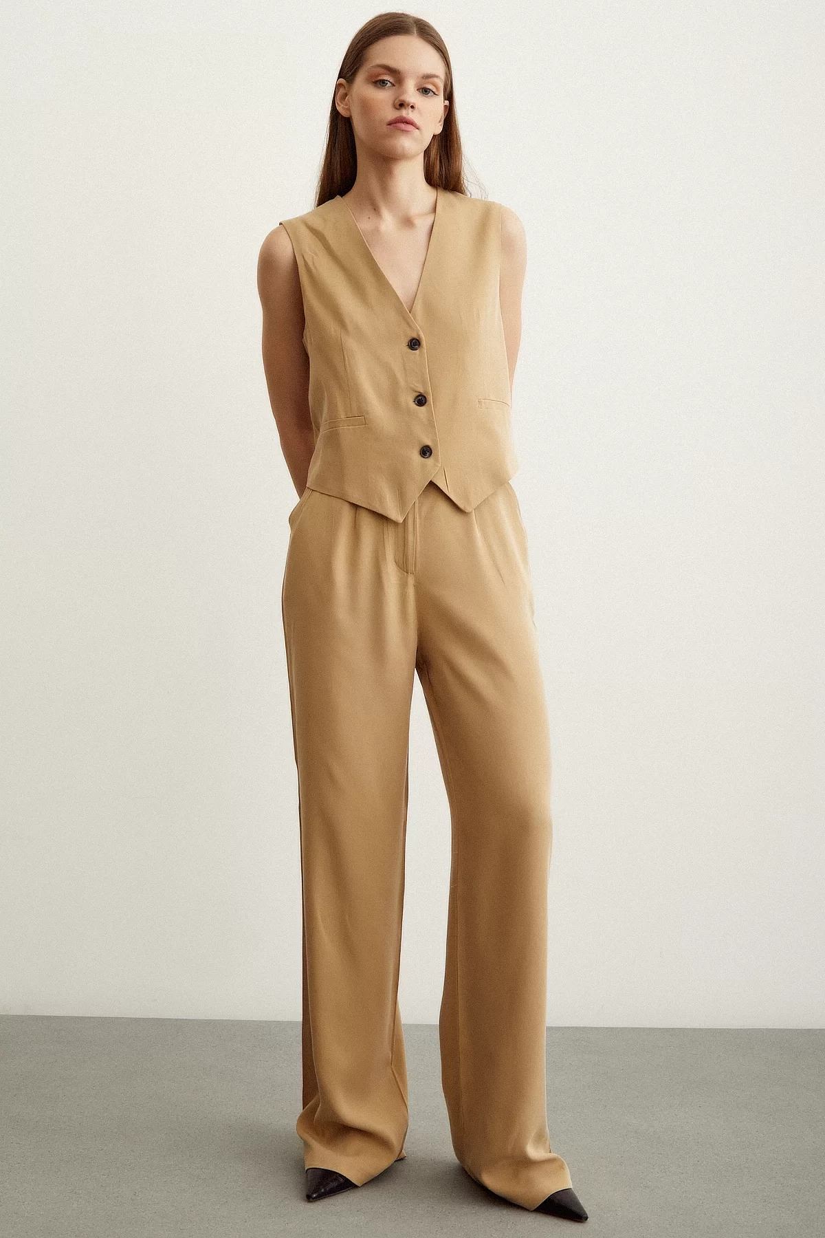 Wide Leg Pants Camel