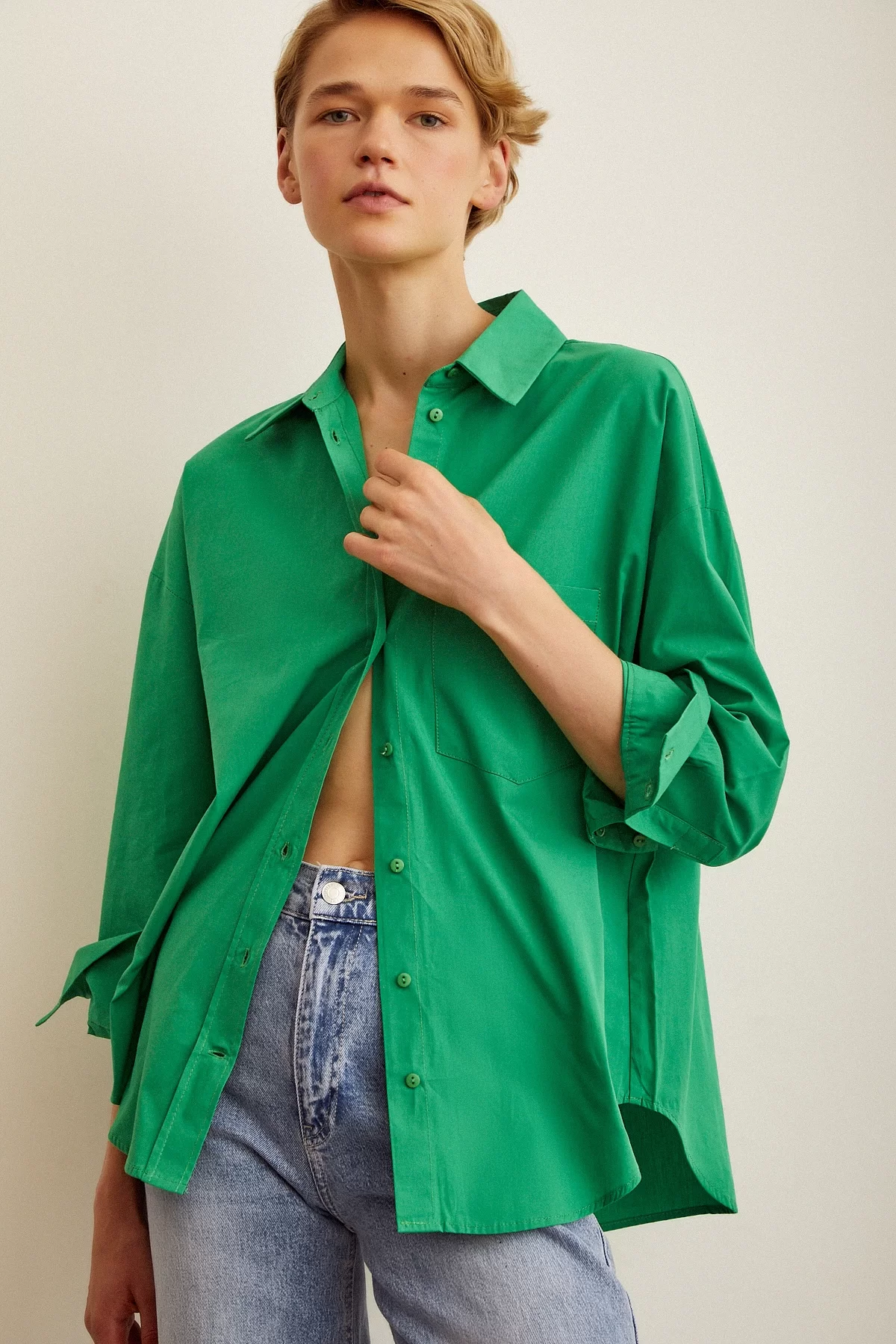 Poplin Shirt Green