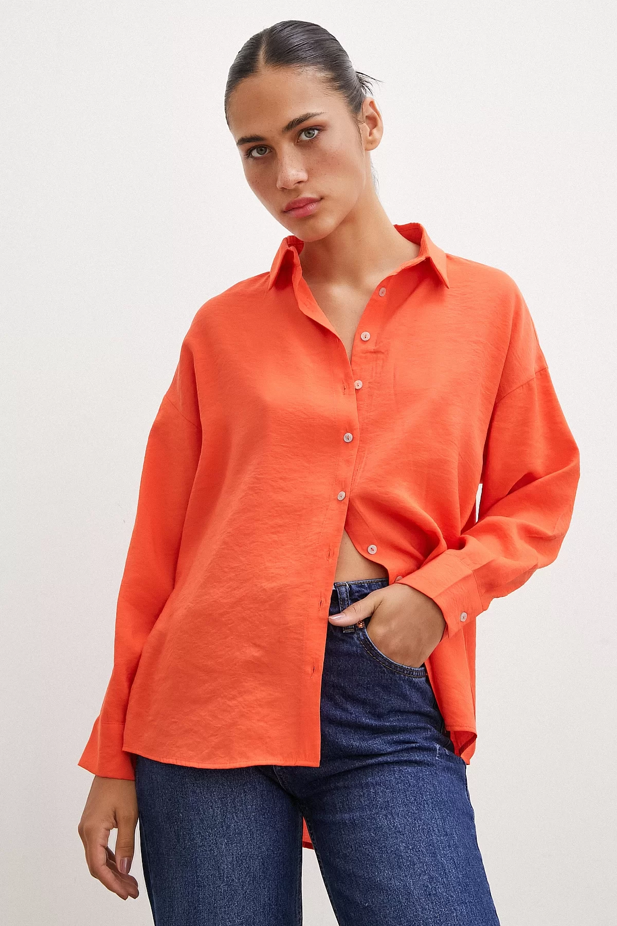 Basic Modal Shirt Orange