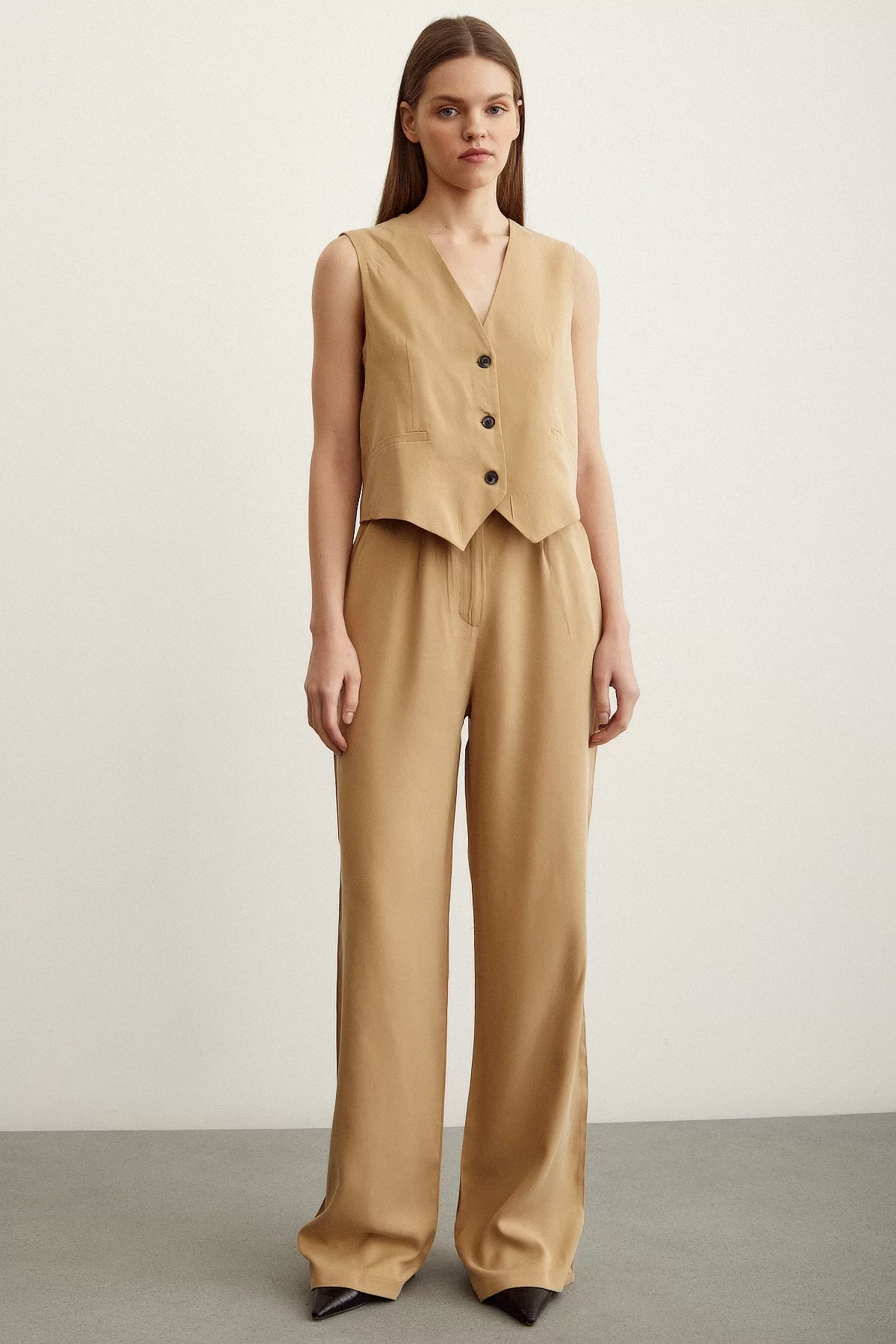 Wide Leg Pants Camel