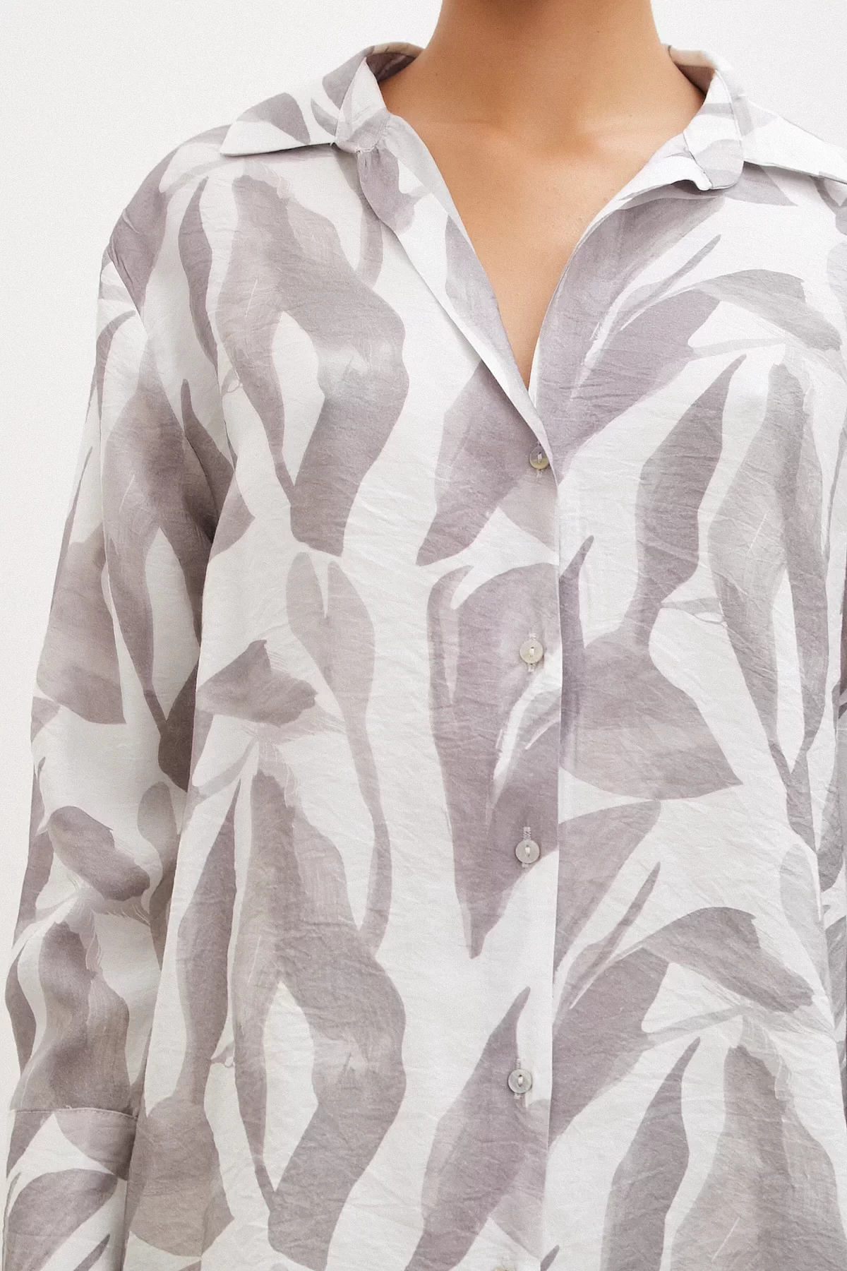 Patterned Modal Shirt Mink