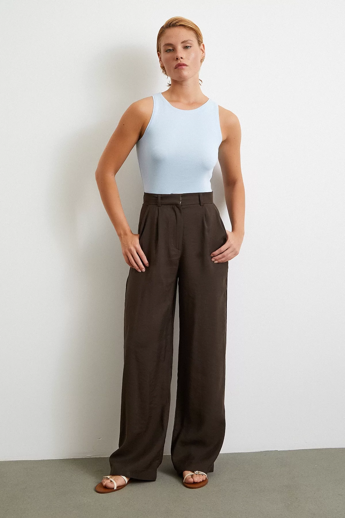 Basic Crop Top Mavi