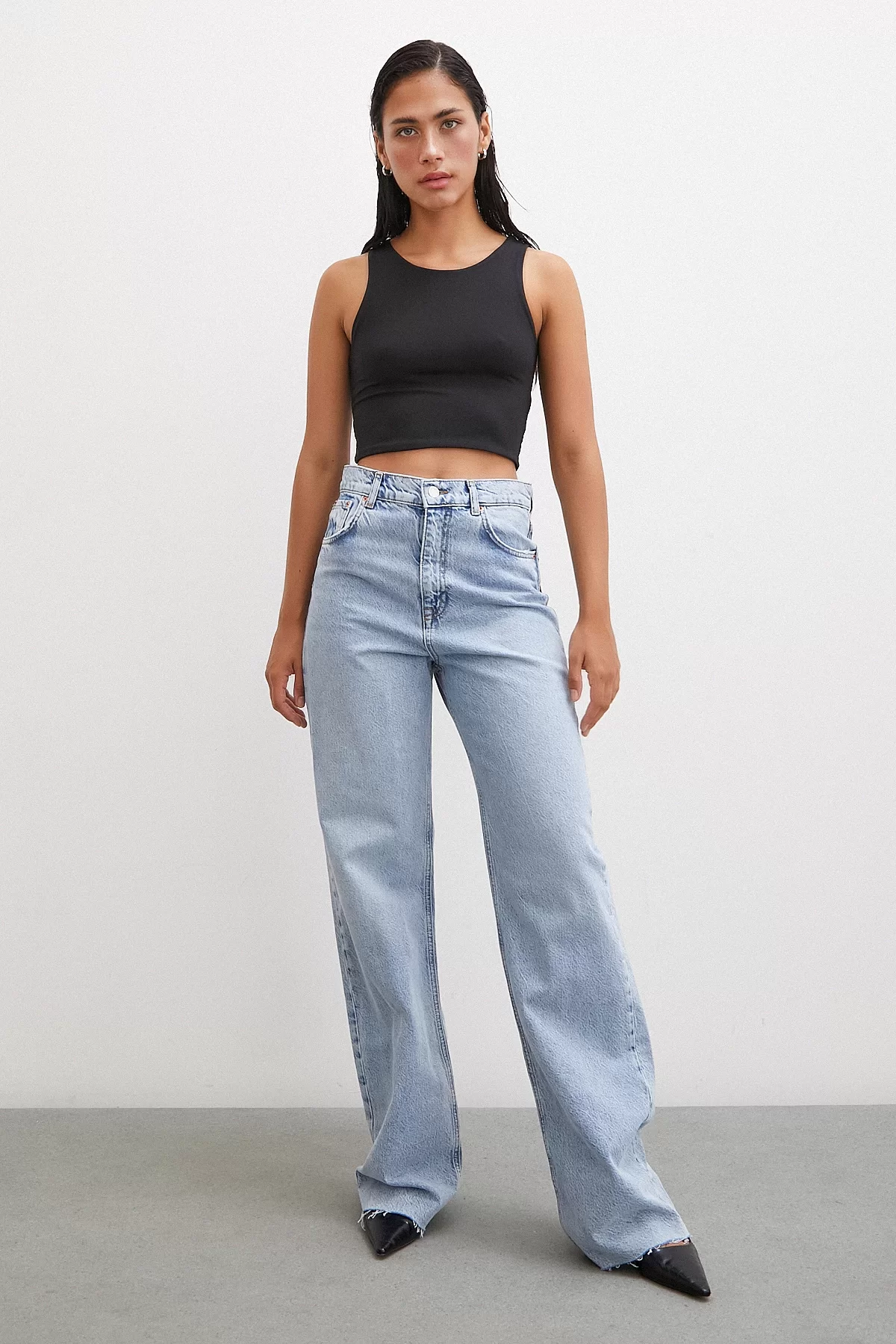 Basic Crop Top Siyah