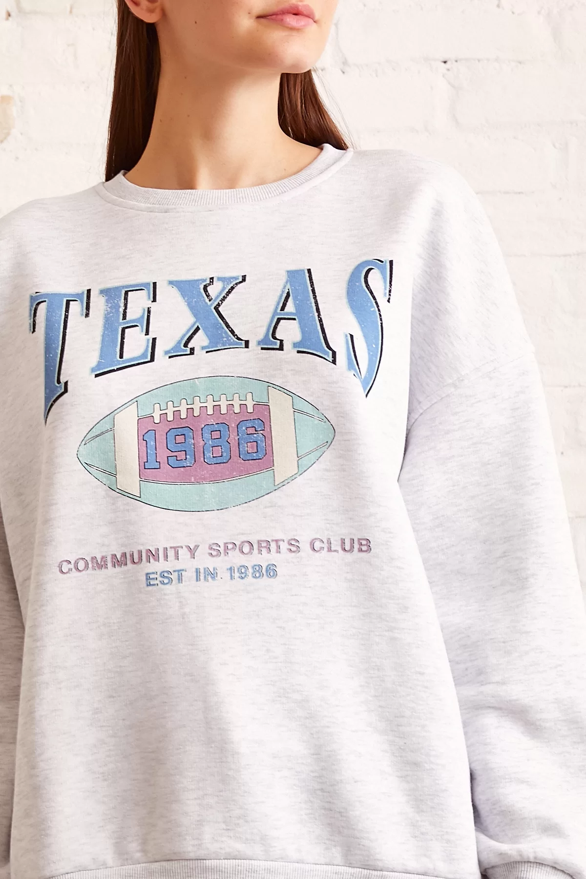 Gesteppter Texas Sweatshirt Grau