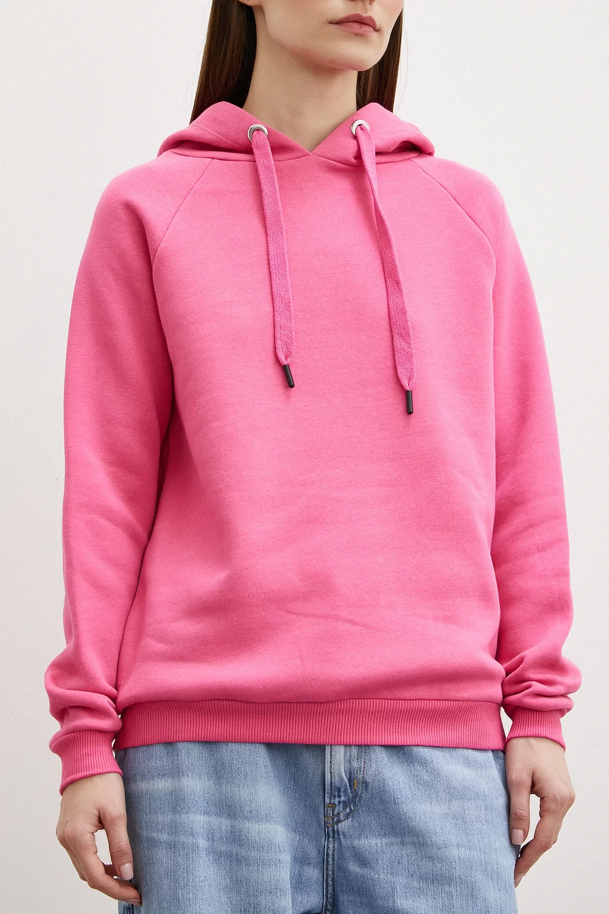 Kapüşonlu Sweatshirt Pembe