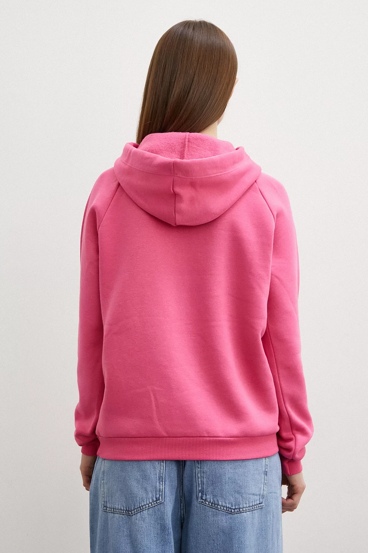 Kapüşonlu Sweatshirt Pembe