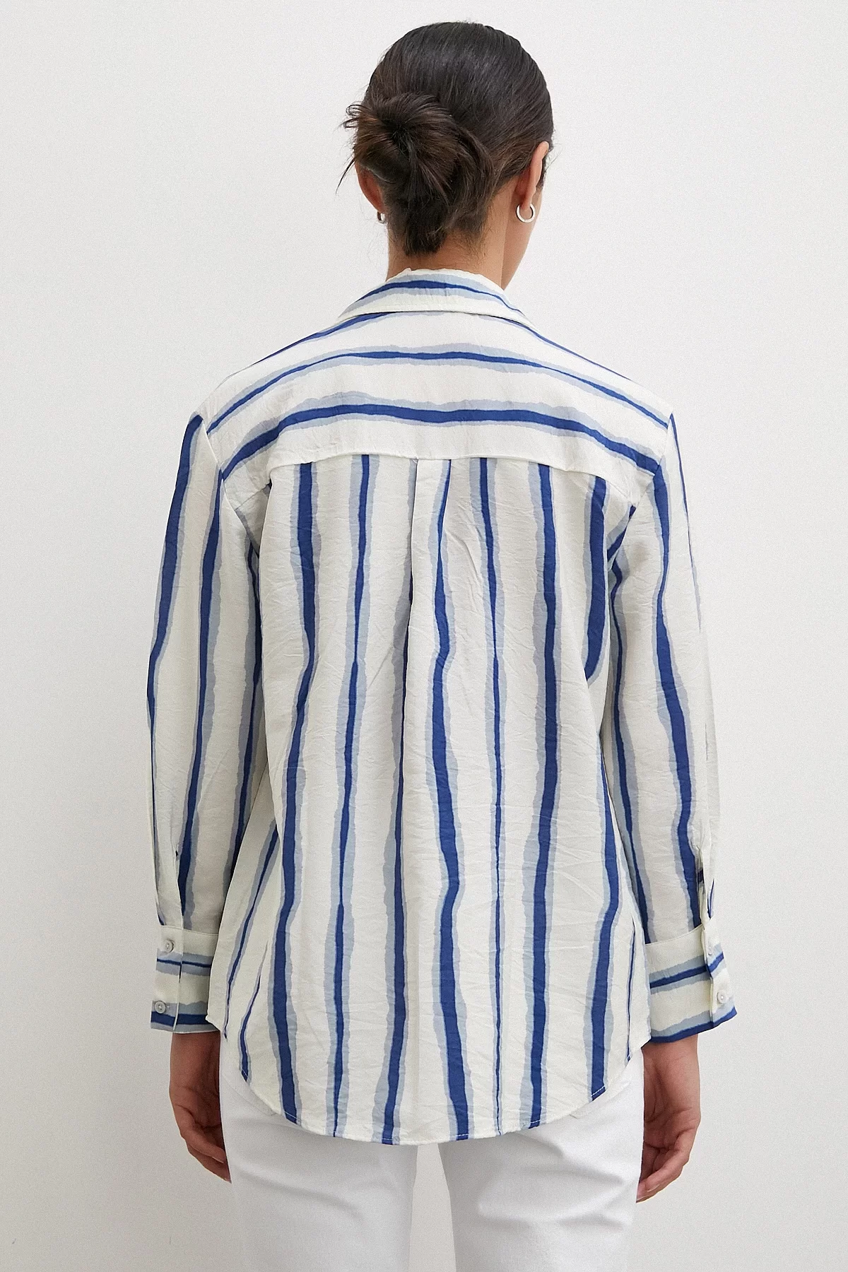 Bamboo Striped Shirt Navy