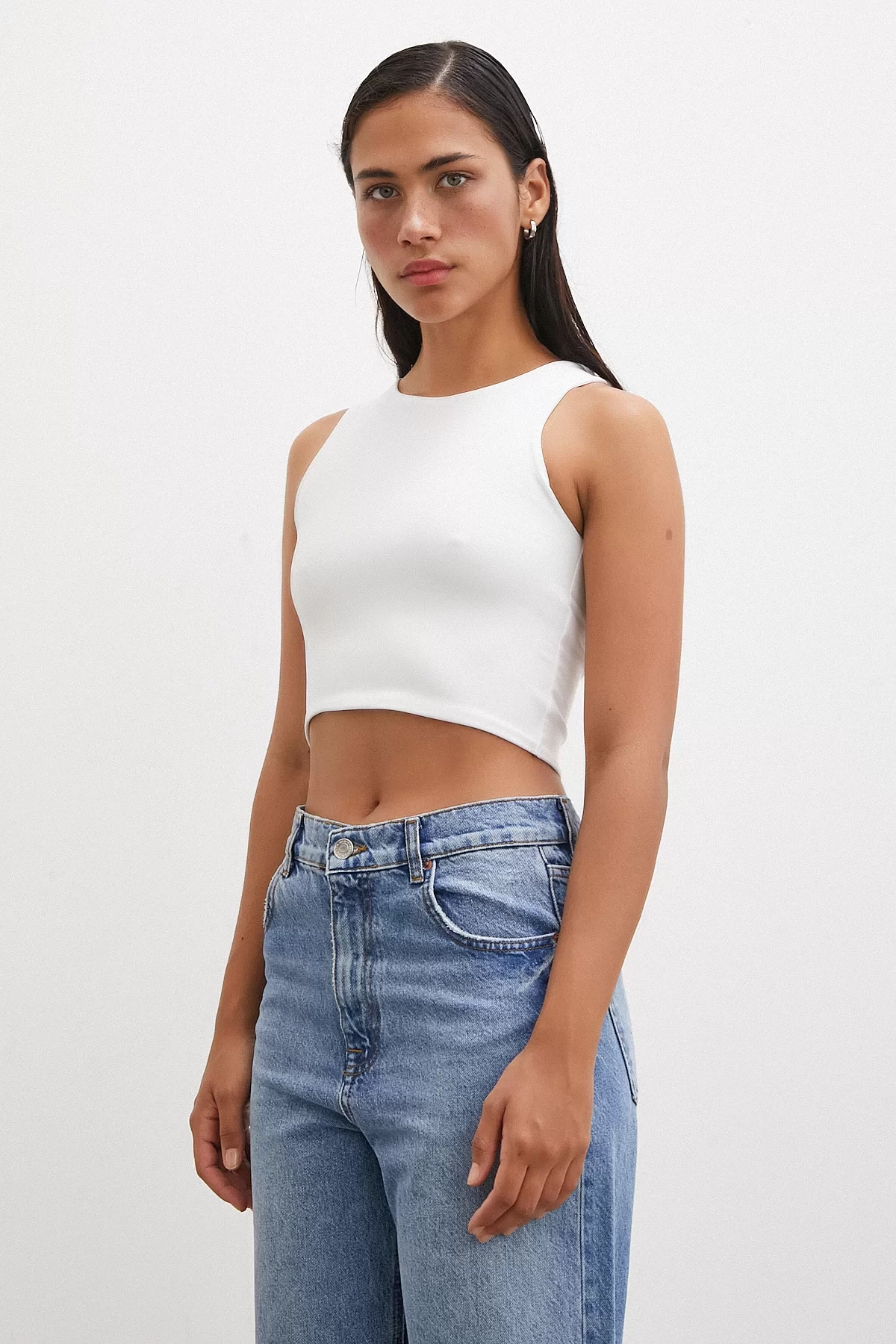 Basic Crop Top Beyaz