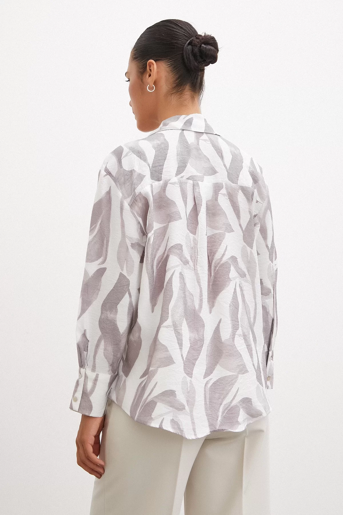 Patterned Modal Shirt Mink