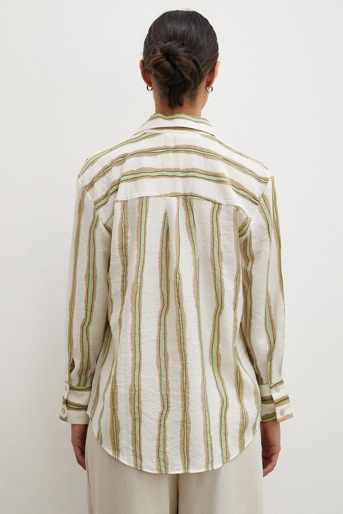 Bamboo Striped Shirt Green