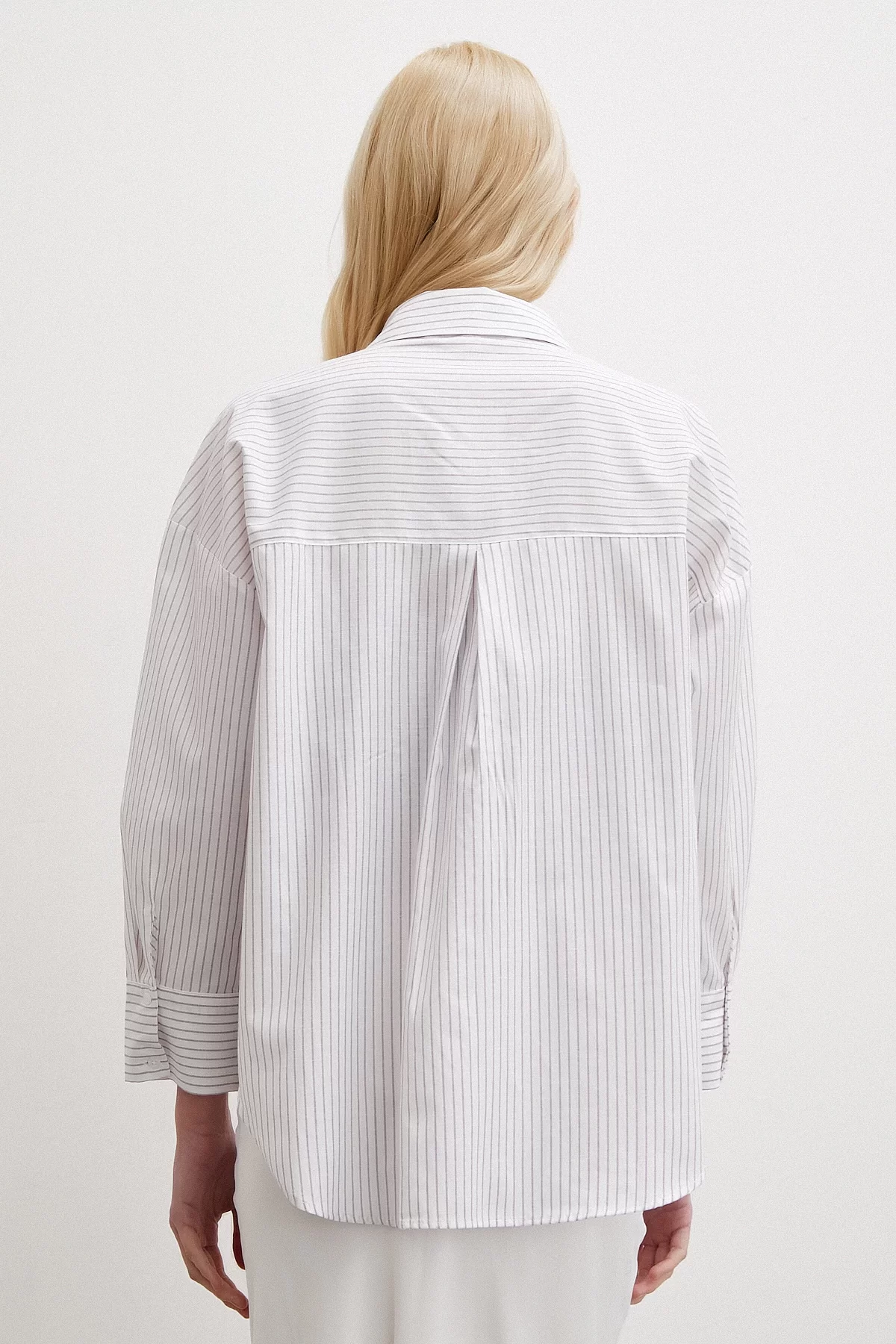 Striped Cotton Shirt Ecru