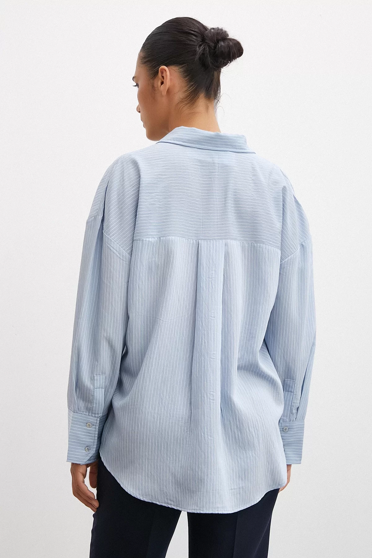 Pocket Striped Shirt Blue