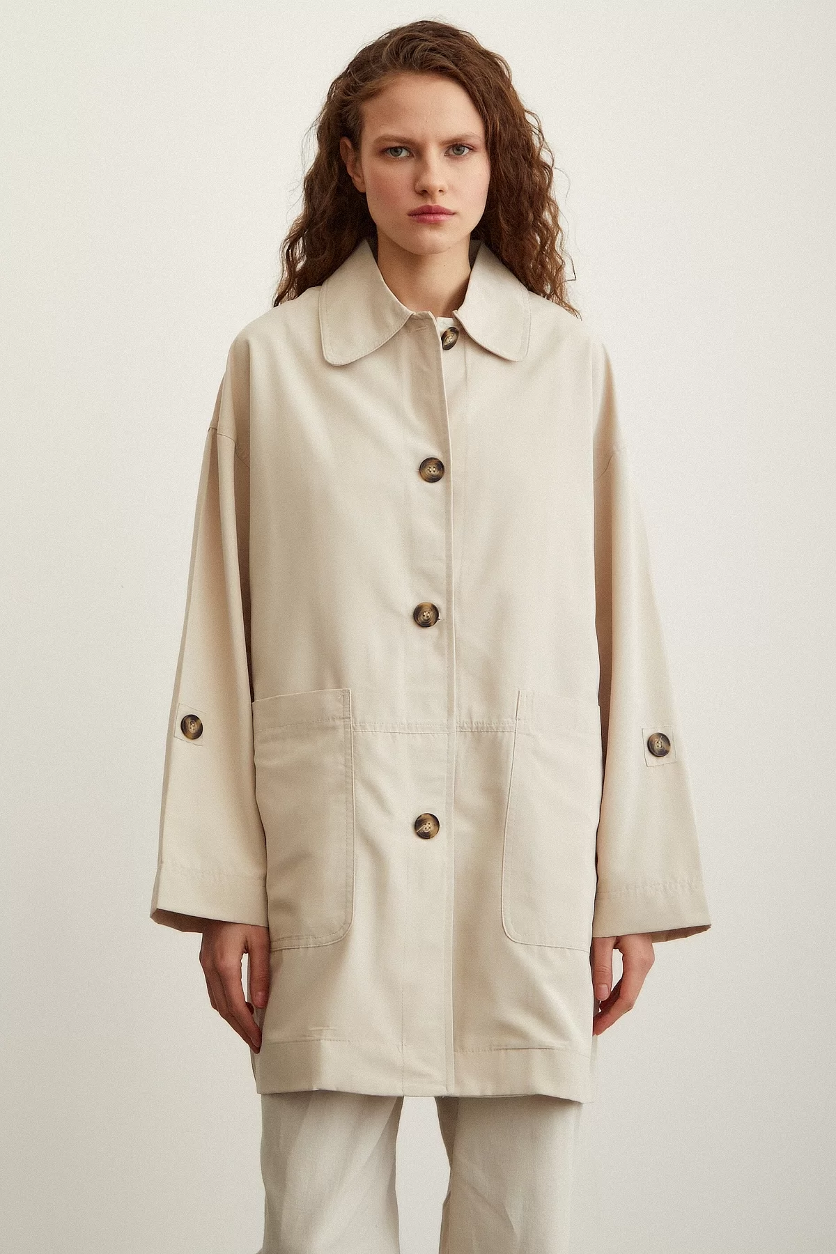 Manteltasche Trenchcoat Beige