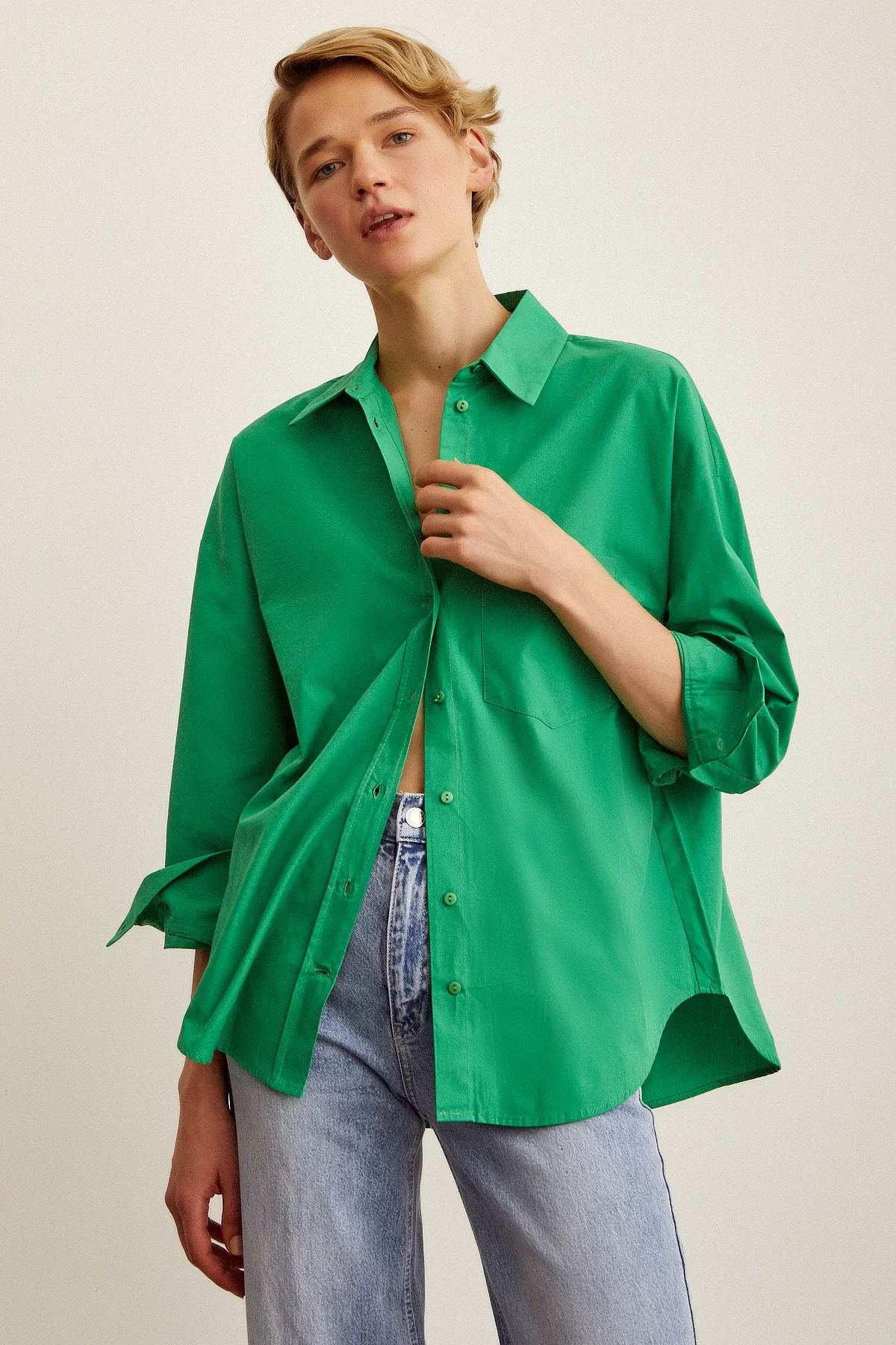 Poplin Shirt Green