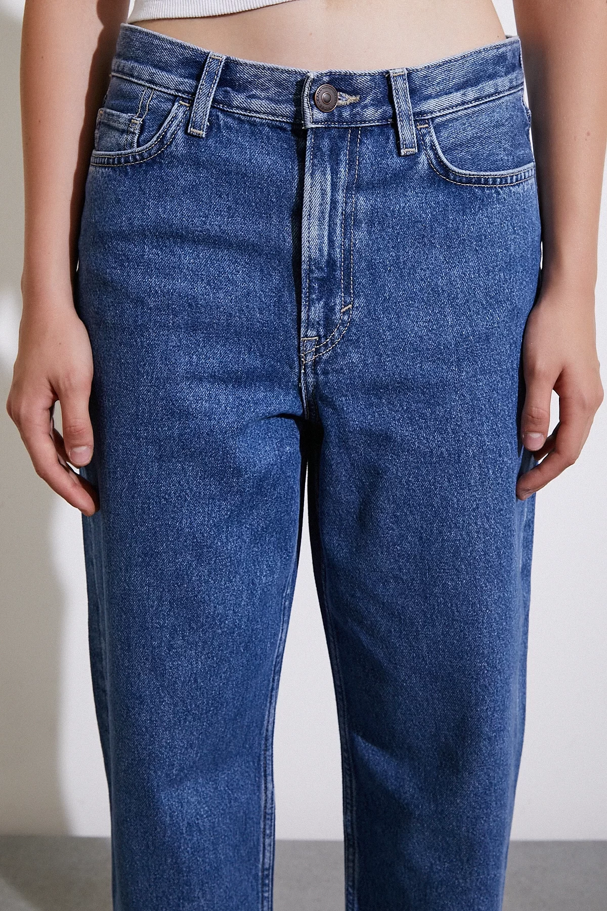 High Waist Mom Jeans Blue