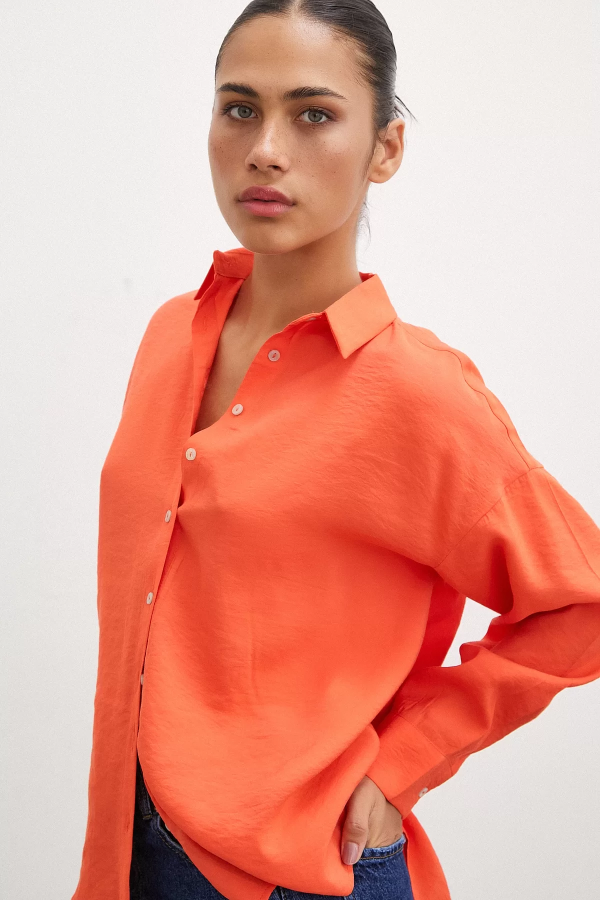 Basic Modal Shirt Orange