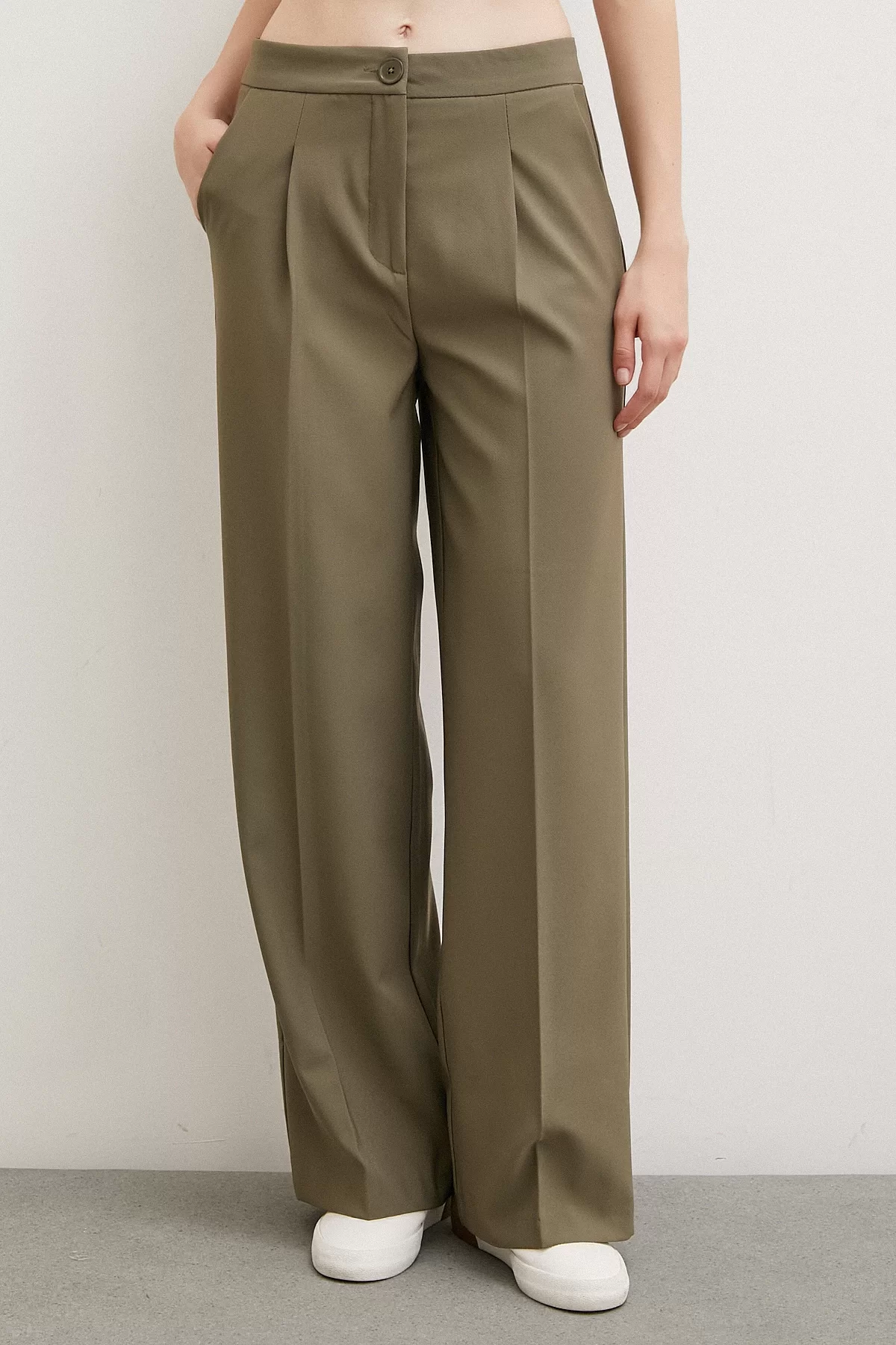 Wide Leg Trousers Khaki