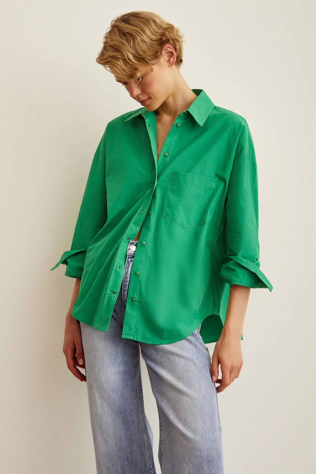 Poplin Shirt Green