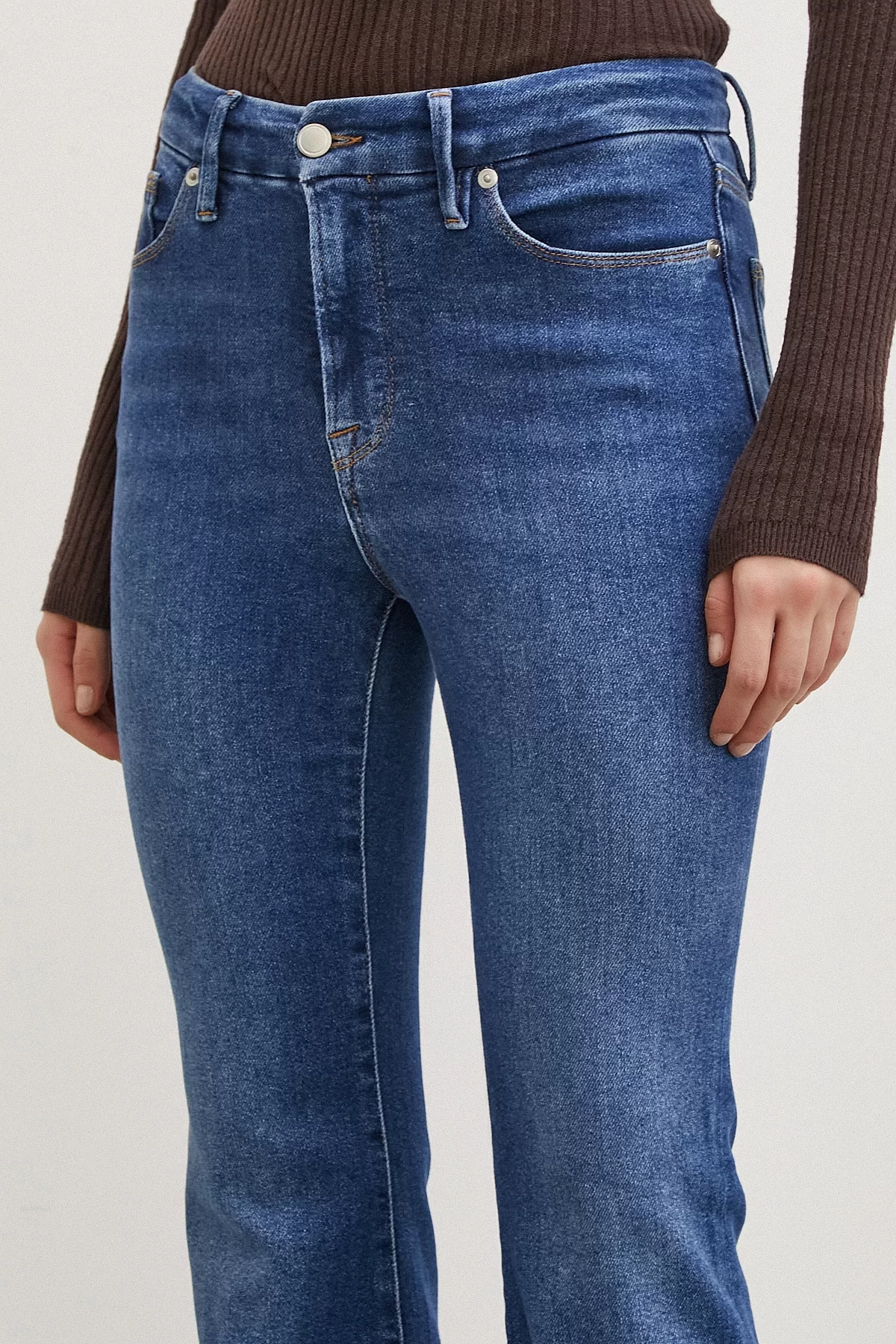 Röhrenjeans mit Lycra Blau