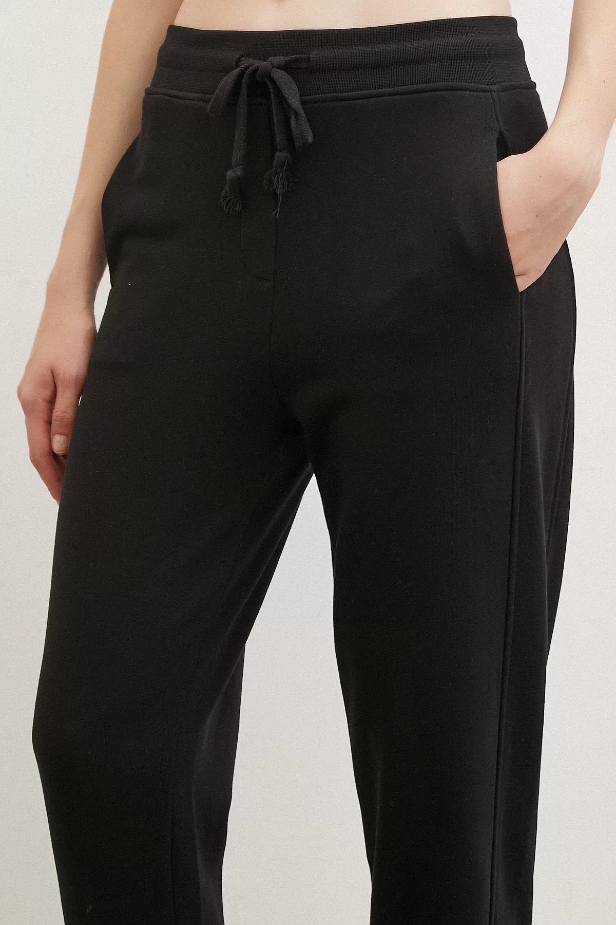 Elastischer Bundhose Schwarz