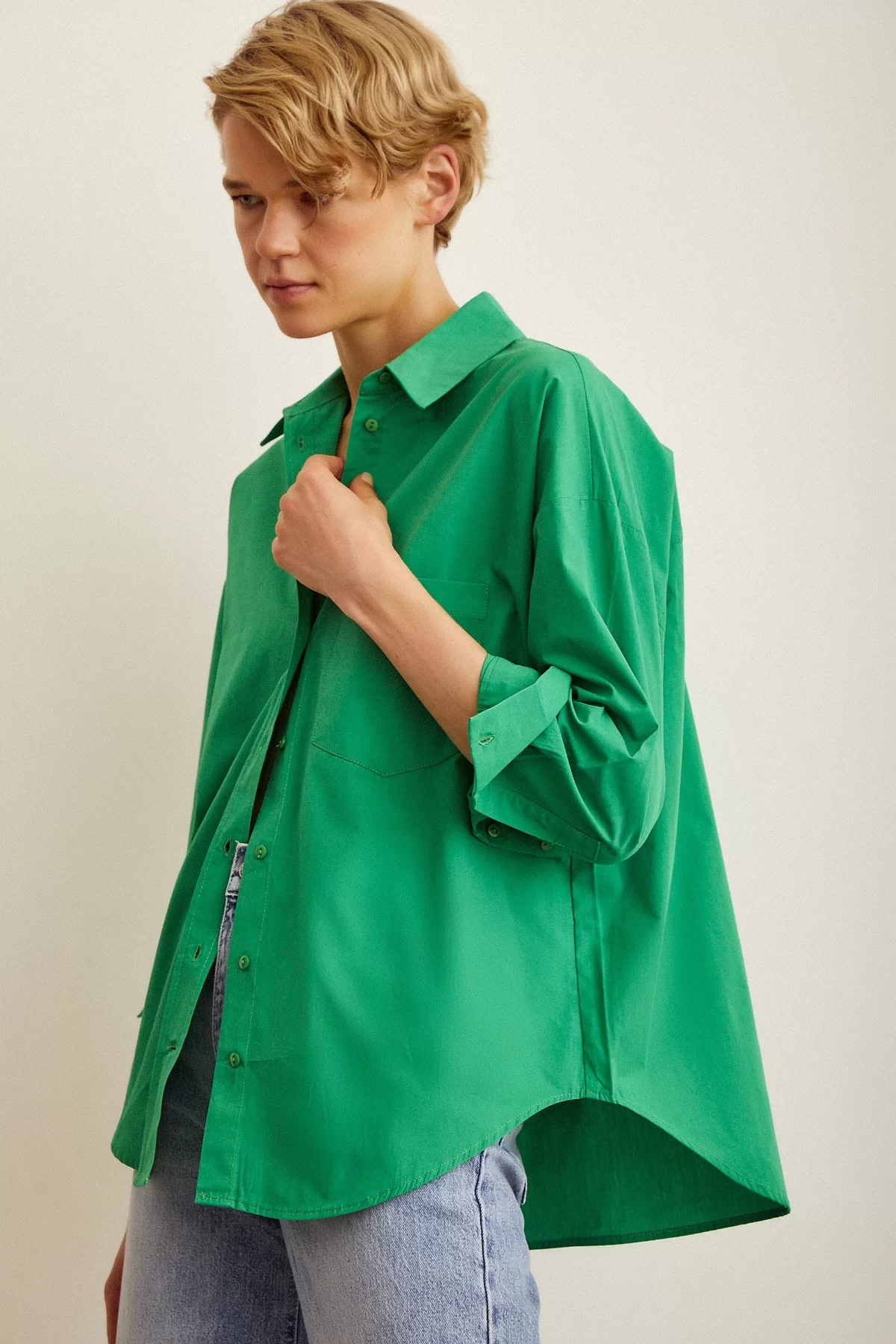 Poplin Shirt Green