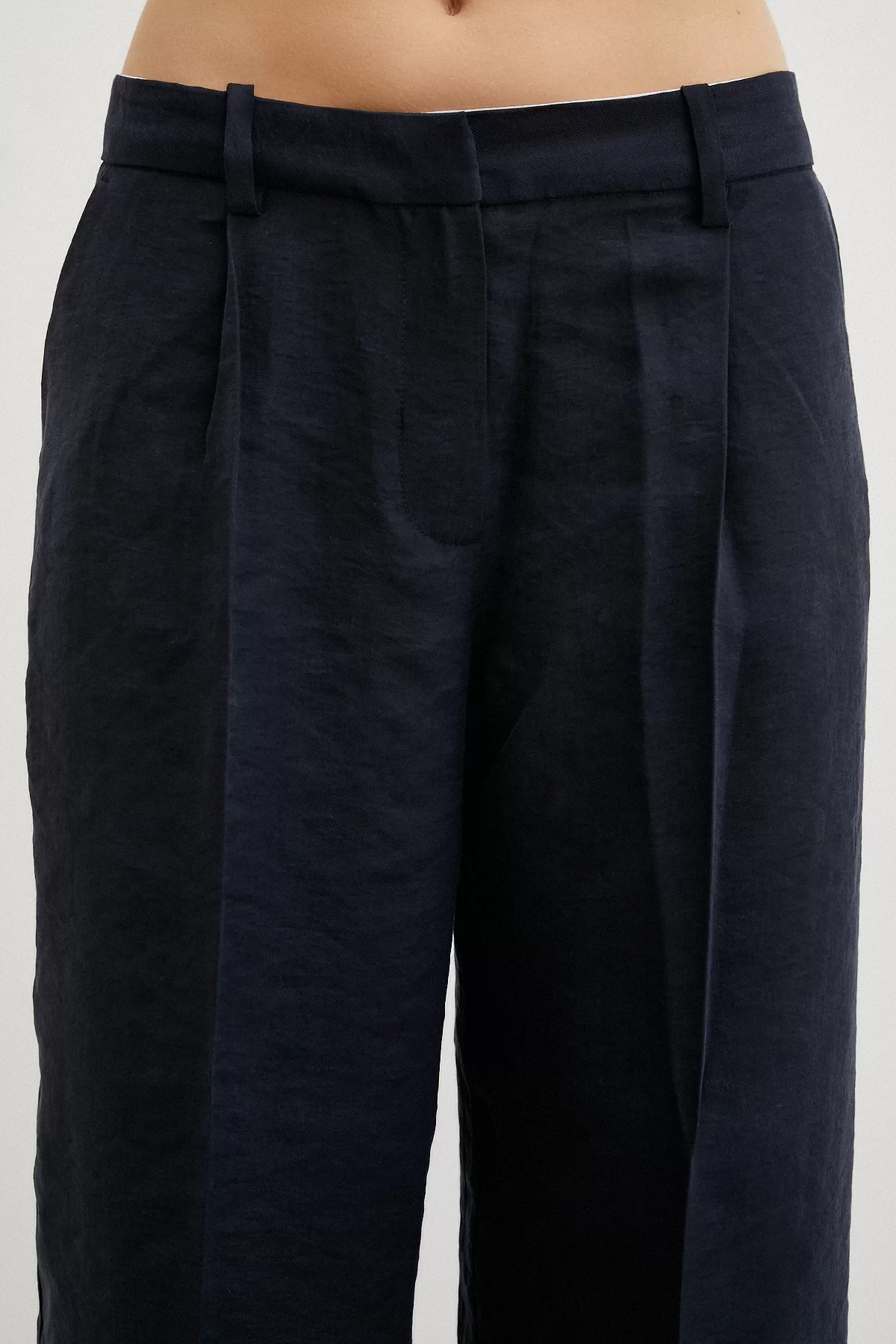 Wide Leg Palazzo Pants Navy