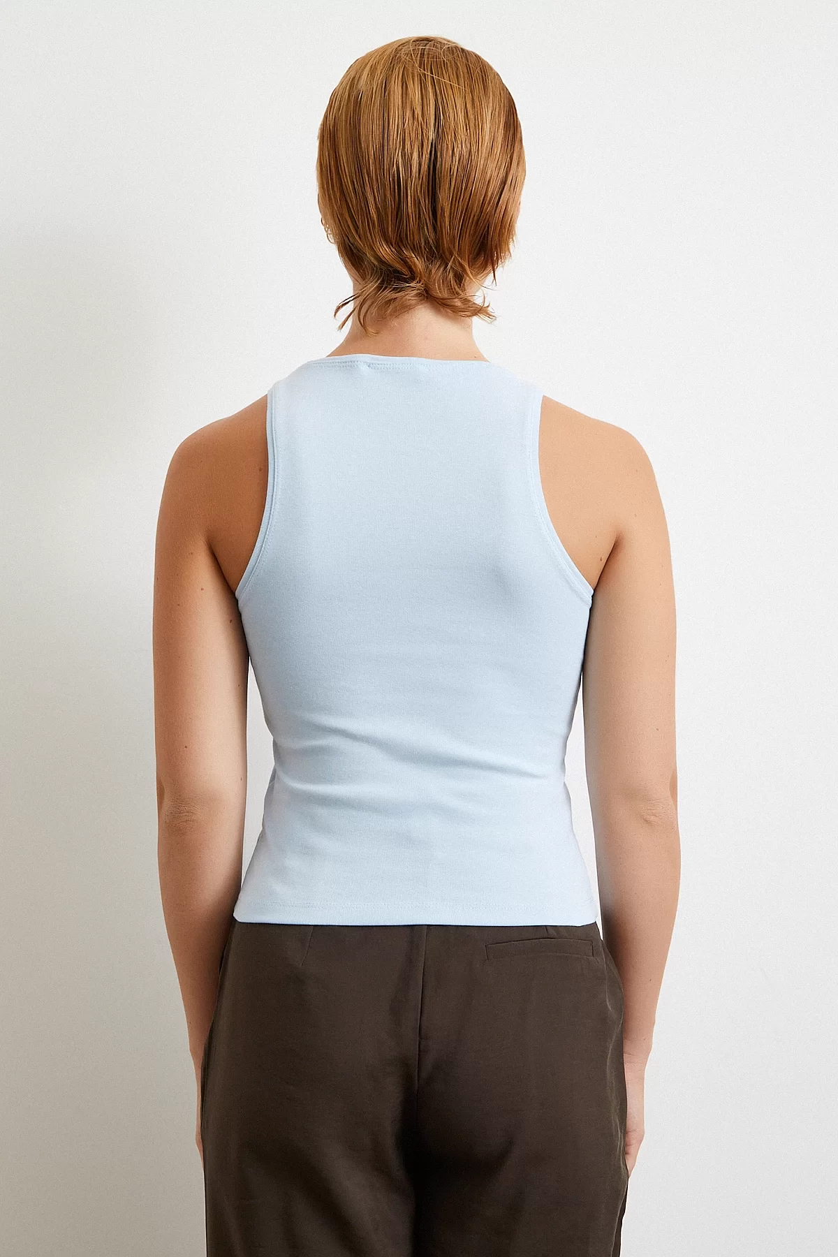 Basic Crop Top Mavi