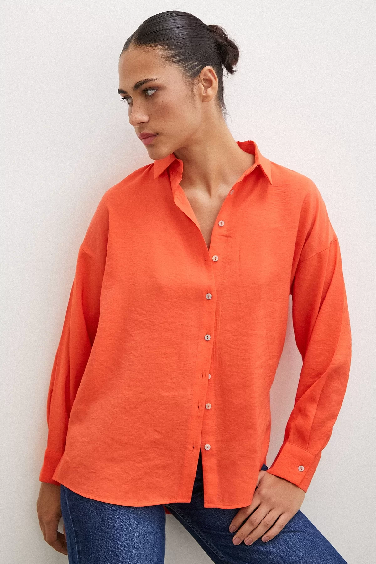 Basic Modal Shirt Orange