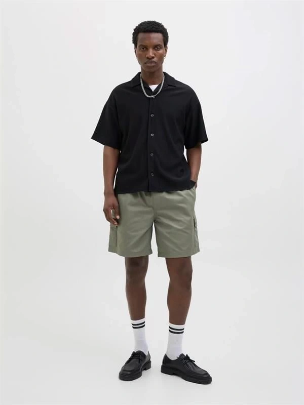 12268023 Beli Lastikli Kargo Cepli Erkek Short Haki