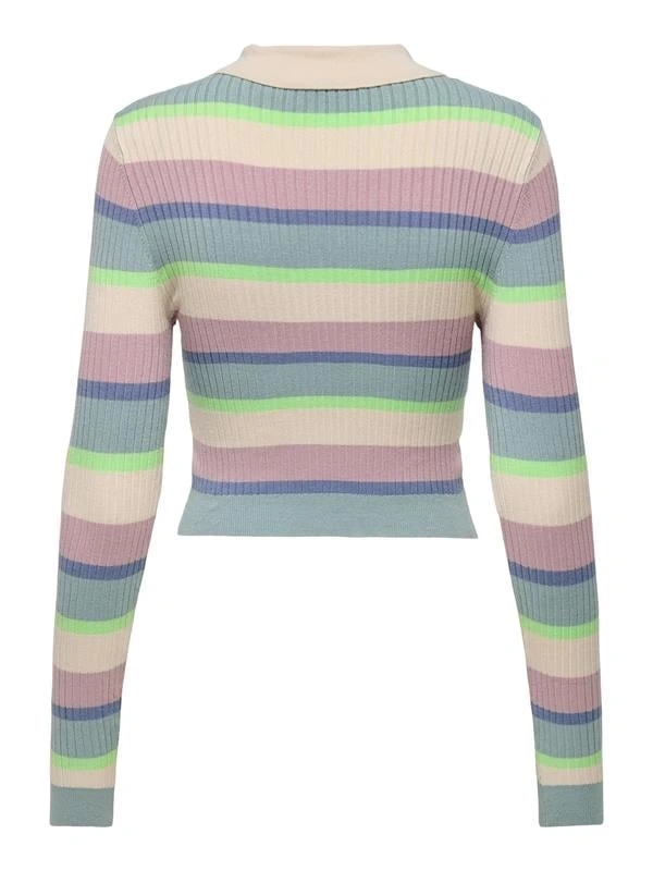 15340979 Polo Yaka Crop Kadın Kazak