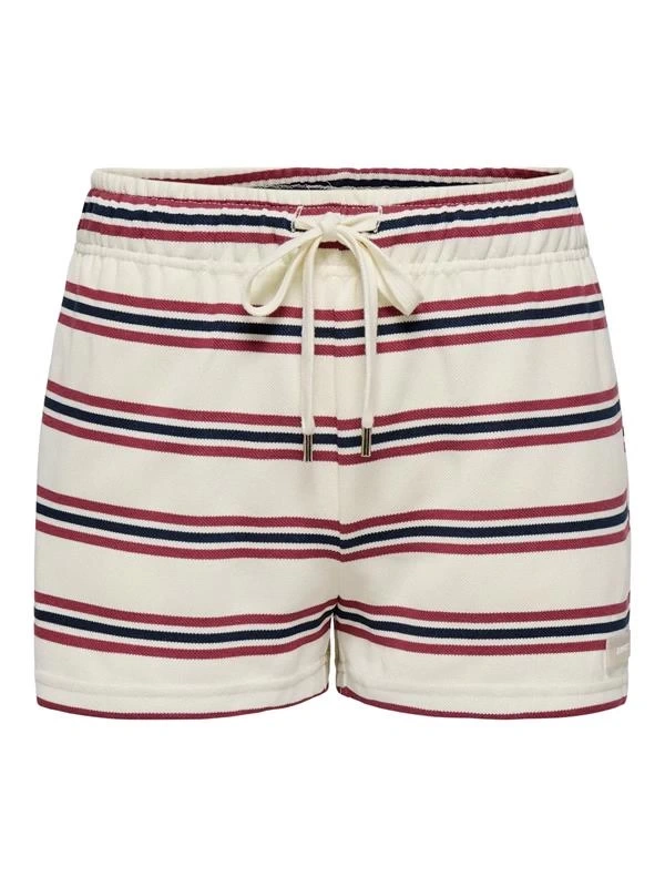 15351928 Beli İp Bağlamalı Kadın Penye Short Bej