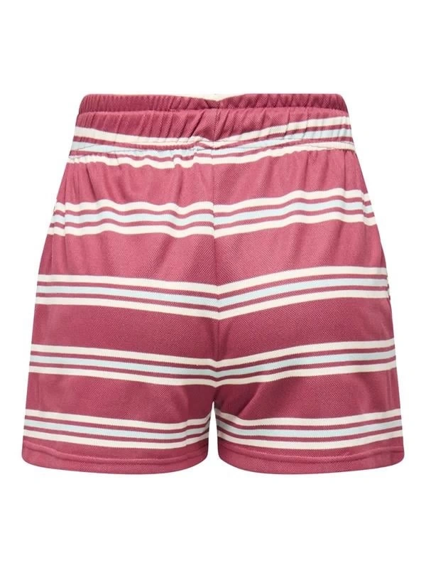 15351928 Beli İp Bağlamalı Kadın Penye Short Bordo