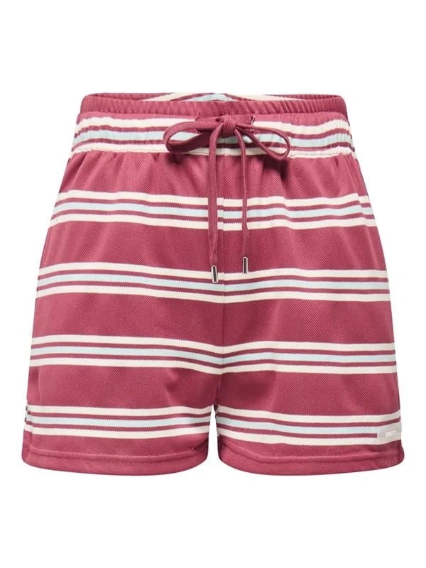 15351928 Beli İp Bağlamalı Kadın Penye Short Bordo