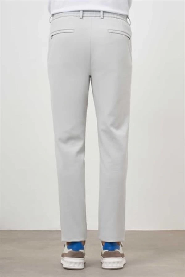 2534 Beli Lastikli Jogger Old Money Style Erkek Pantolon Gri