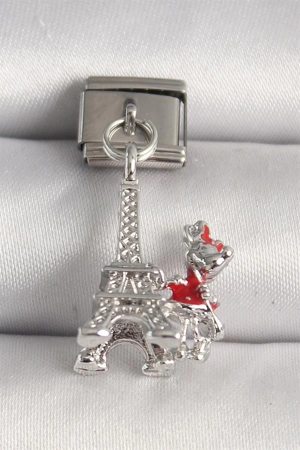 316L Çelik Gümüş Renk Eyfel Kulesi Modeli Nomination Charm