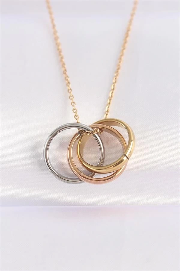 316L Çelik Zincir Çoklu Renk Model Kolye