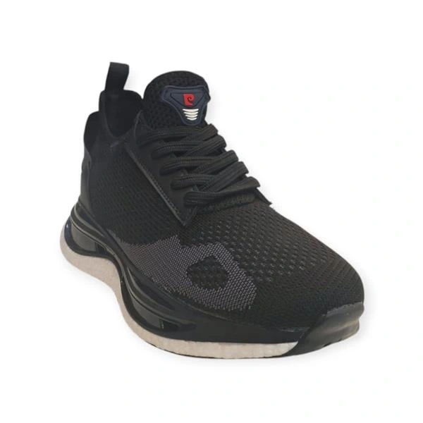 92107 Köpük Taban Bağcık Görünümlü Nefes Alabilen Bez Erkek Spor Ayakkabı Siyah